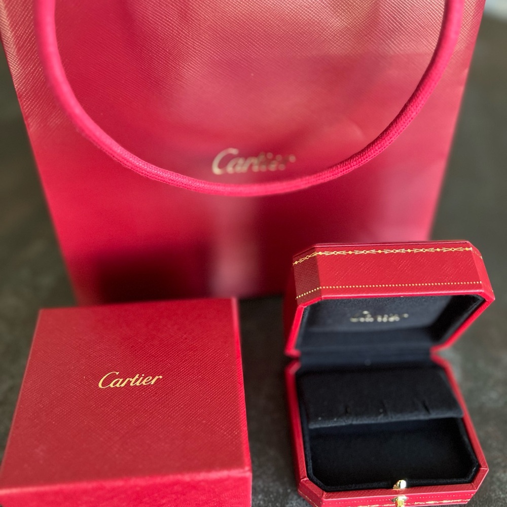 Cartier Red Jewelry Box and Bag